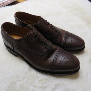 Berwick 1707 brown leather Captoe Oxfords Dainite Soles